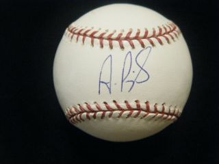 Albert Pujols 2004 Mlb Auth.  Sticker Autographed Mlb Selig Baseball