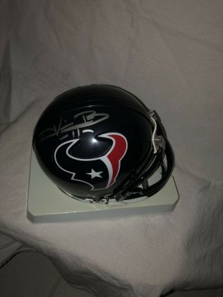 Riddell Nfl Mini Helmet - Houston Texans - Signed By Devier Posey