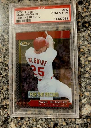 2000 Finest Mark Mcgwire For The Record,  Psa 10,  208/330,  2a