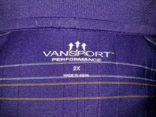 East Carolina University ECU Pirates Purple Golf Polo Shirt Sz 2XL XXL 4