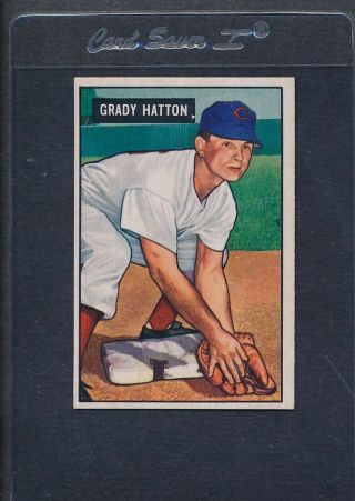 1951 Bowman 047 Grady Hatton Reds Ex 295