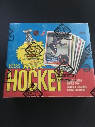 1984 85 Opc Hockey Wax Box Bbce Authenticated
