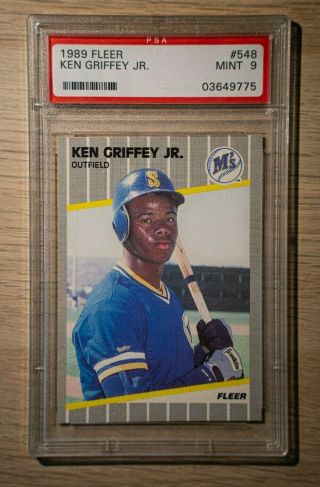 1989 Fleer Ken Griffey Jr.  548 Baseball Card - Psa 9