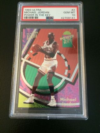 Michael Jordan Chicago Bulls 1993 Ultra Power In The Key PSA 10 Low Pop & Price 3