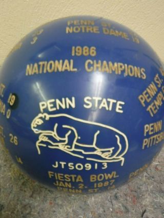 1986 Penn State National Championship Moments on Bowling Ball 2