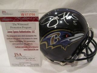 Joe Flacco Autographed Baltimore Ravens Mini Helmet - Jsa Cert