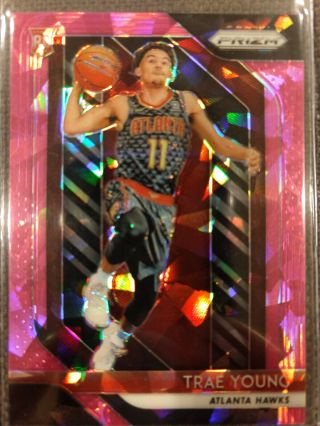 2018 - 2019 Panini Prizm Trae Young Pink Cracked Ice Rc