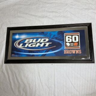 Cleveland Browns Bud Light Mirror 60th Anniversary Of Browns 2006