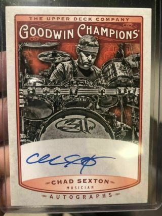2019 Ud Goodwin Champions Auto Autograph Chad Sexton Musician Rare