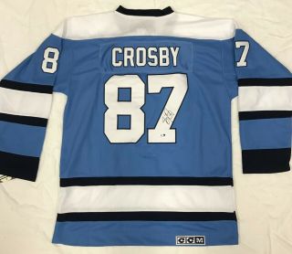 Sidney Crosby Autographed 87 Pittsburgh Penguins Blue Signed Jersey