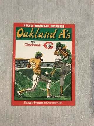 1972 World Series Program Oakland A 