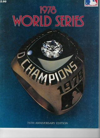 1978 World Series Program York Yankees V.  Los Angeles Dodgers - Decent Shape