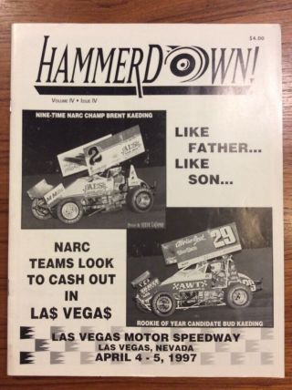 Vintage 1997 Sprint Car Las Vegas Motor Speedway Nevada Nv Hammerdown Narc