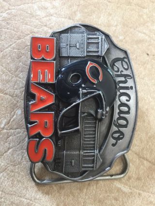 Chicago Bears 1987 Nfl Football Belt Buckle Siskiyou Vintage Limited Edition