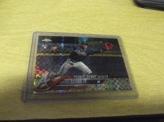 Ronald Acuna Jr 2018 Topps Chrome Update Hmt31 Prism Refractor Rc 40/99 Made