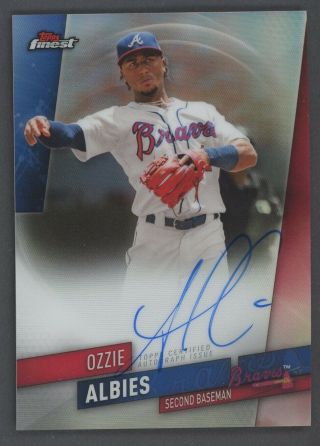 2019 Topps Finest Refractor Ozzie Albies Signed Auto Atlanta Braves