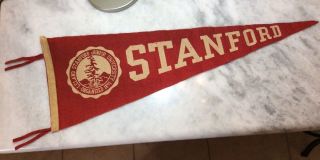 Vintage Leland Stanford Junior University Stanford Pennant