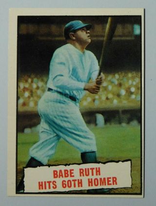 1961 Topps 401 Babe Ruth Hits 60th Home Run York Yankees Near