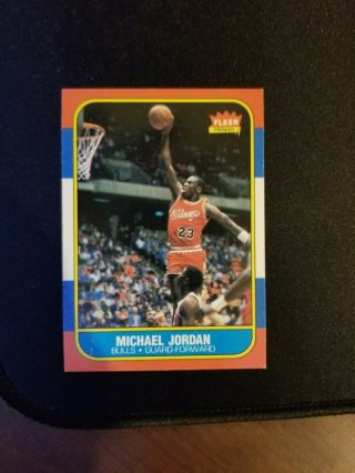 1986/87 Fleer Michael Jordan Rookie Card 57
