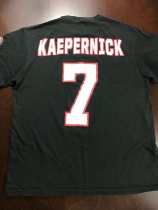 Colin Kaepernick Nfl San Francisco 49ers Adult Jersey Shirt Sz L Large Black