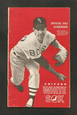 1965 Chicago White Sox Vs Minnesota Twins Baseball Program