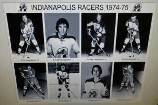 1974 - 75 Indianapolis Racers WHA photos 8x10 Dion Dyck Block Fitchner Heatly. 2