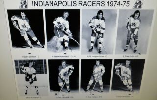 1974 - 75 Indianapolis Racers WHA photos 8x10 Dion Dyck Block Fitchner Heatly. 3