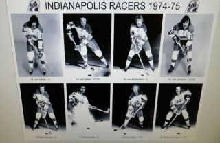 1974 - 75 Indianapolis Racers WHA photos 8x10 Dion Dyck Block Fitchner Heatly. 4