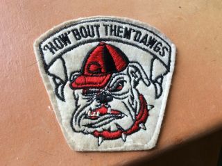 Vintage 80’s How Bout Them Dawgs Georgia Bulldogs Football Team Patch Felt