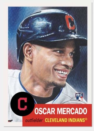 Topps Living Set 215 Oscar Mercado Cleveland Indians Rc Pr: 2,  853