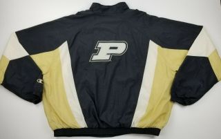 Vtg 90s Purdue Boilermakers Double Sided Champion Windbreaker Track Jacket 2xl