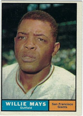 1961 Topps Willie Mays 150 Baseball Card Giants Hof