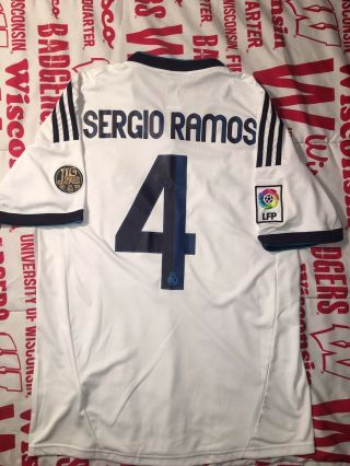 4 Ramos Adidas Real Madrid 2012 - 2013 Home Soccer Jersey Football Shirt Small
