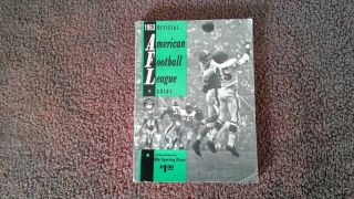 American Football League Guide - 1963 - Sporting News - Afl - 1963 - Guide