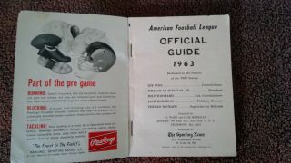 American Football League Guide - 1963 - Sporting News - AFL - 1963 - Guide 3