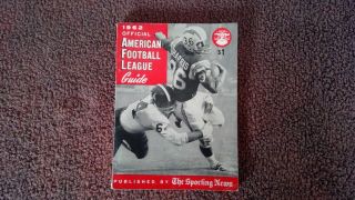 American Football League Guide - 1962 - Sporting News - Afl - 1962 - Guide