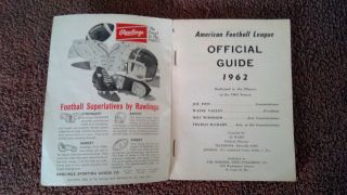 American Football League Guide - 1962 - Sporting News - AFL - 1962 - Guide 3