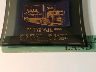 1964 Football Schedule L.  S.  U.  Tigers Home Games Dish SALA Motor Freight Line 8