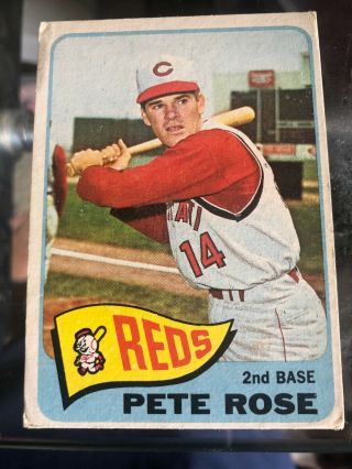 1965 Topps Pete Rose Cincinnati Reds 207 Baseball Card
