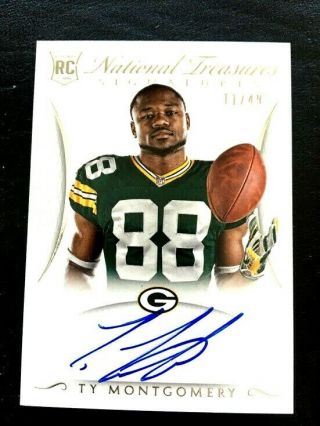 2015 National Treasures Silver Autograph Ty Montgomery Rc Auto /99 Packers