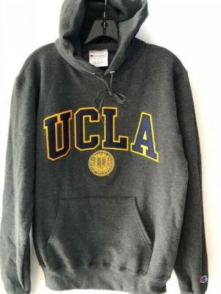 Ucla Hooded Sweatshirt Navy Blue And Gold Letters With Seal