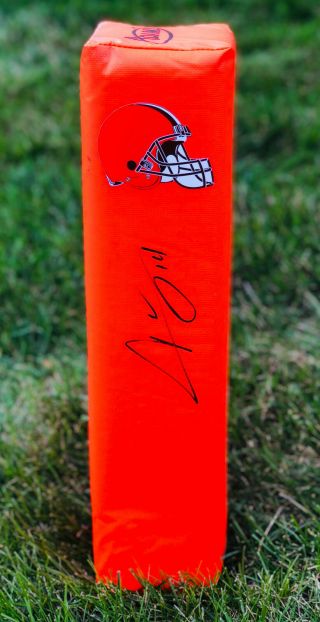 Cleveland Browns Jarvis Landry Signed Autographed Endzone Football Pylon