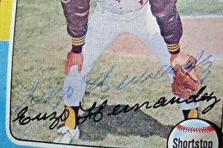ENZO HERNANDEZ SIGNED 1975 TOPPS SAN DIEGO PADRES baseball card - Dodgers - DEC. 2