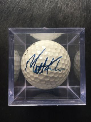 Matt Kuchar Hand Signed Autographed Titleist Golf Ball W/ Cube - Pga