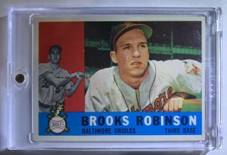 1960 Topps Baseball Card Brooks Robinson H/o/f Baltimore Orioles Near 28