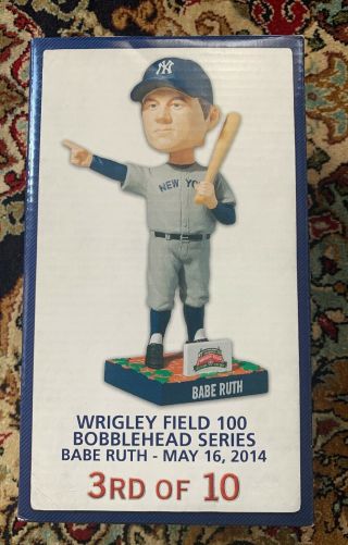 Chicago Cubs Wrigley Field 100 Years Babe Ruth Called Shot Bobblehead