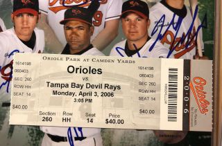 Nick Markakis Major League Debut Mlb First Game Ticket April 3 2006 4/3/06 O’s