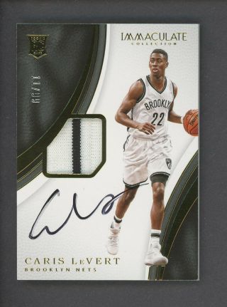 2016 - 17 Immaculate Caris Levert Rpa Rc Rookie Patch Auto 11/99 Nets