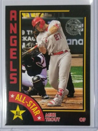 2019 Topps Series 2 Mike Trout 1984 All Star Black Parallel /299 Angels
