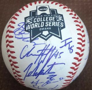 2019 Vanderbilt Signed Autograph Cws Baseball College World Series